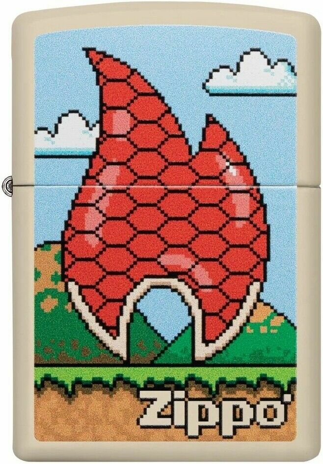 Zippo Windproof Lighter With 8 Bit Design Zippo Logo, 81554, New In Box