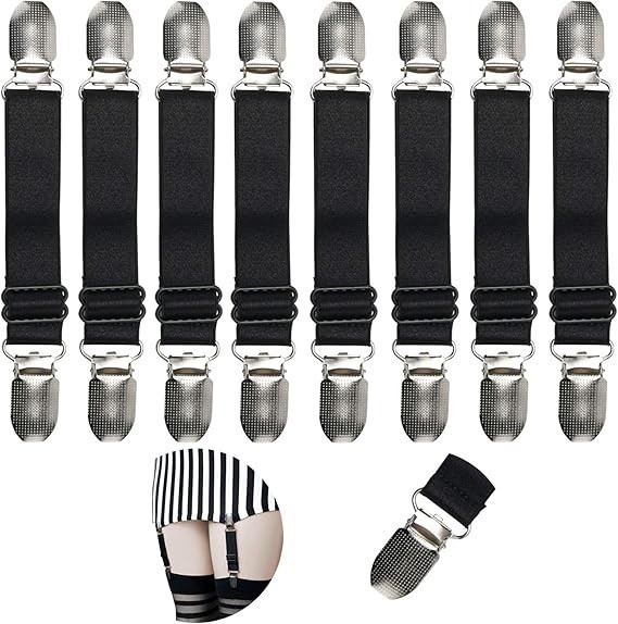 Improved Boot Straps Adjustable Stirrup Pant Straps, Elastic Boot Clips