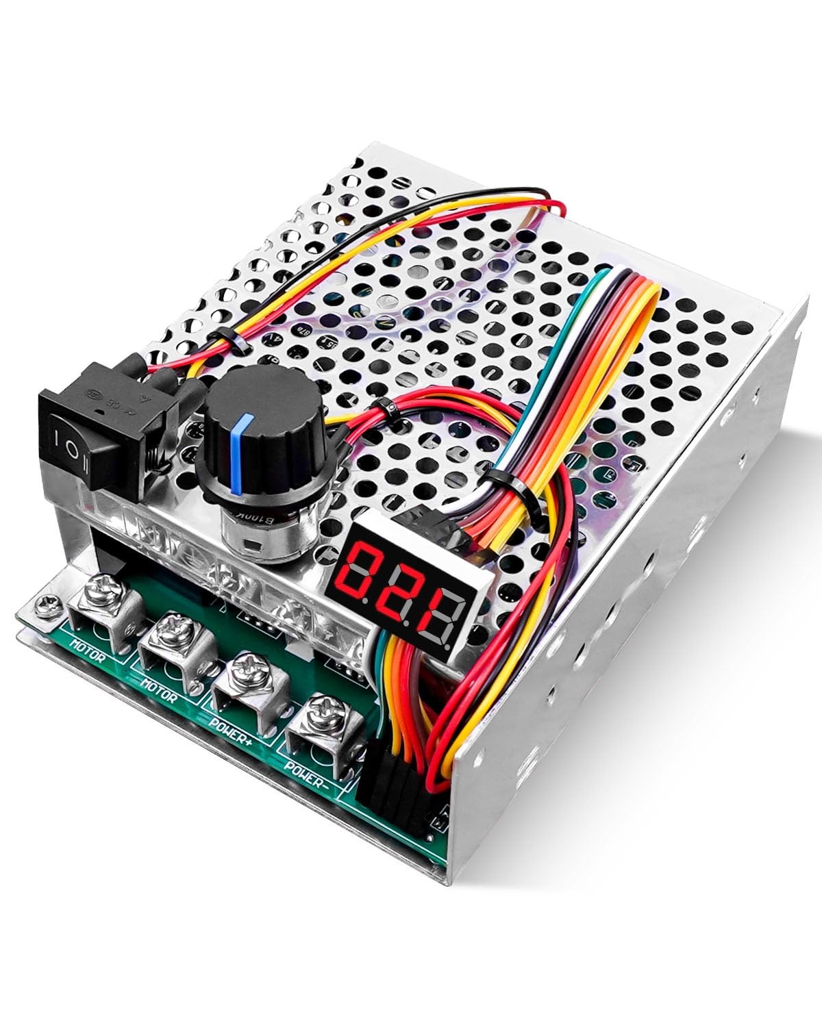 DC Motor Speed Controller Max PWM 3500W , DC 10V-55V & 100A Brush Motor LED D...