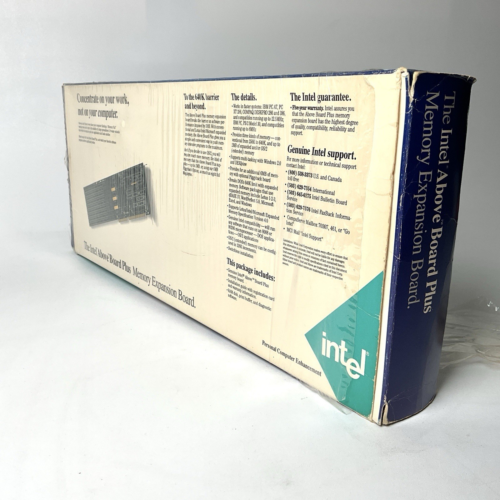 Intel PC Enhancement Above Board Plus Memory Expansion Board Vintage - Open Box