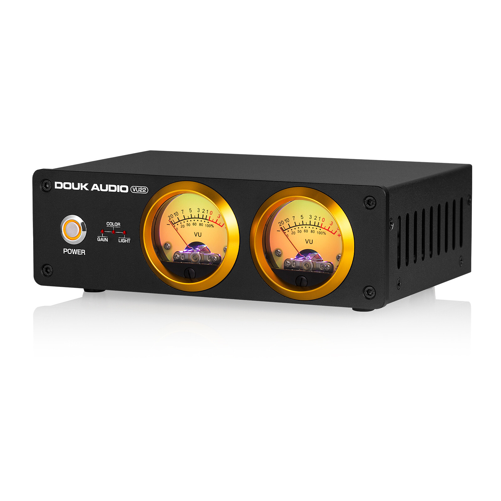 Douk Audio VU22 Dual Analog VU Meter Display DB Panel MIC+LINE Sound Level Meter