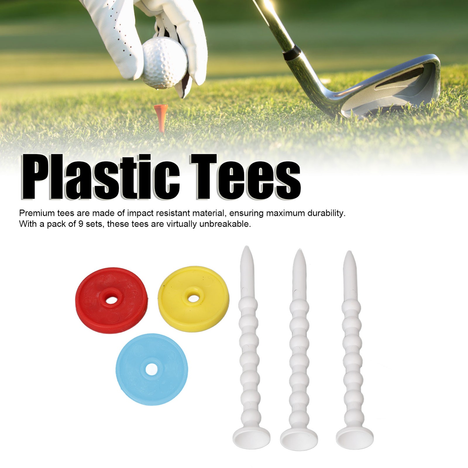 9 Pack Flightpath Driver Tees Unbreakable Adjustable Multi Color Driver Tees MGR