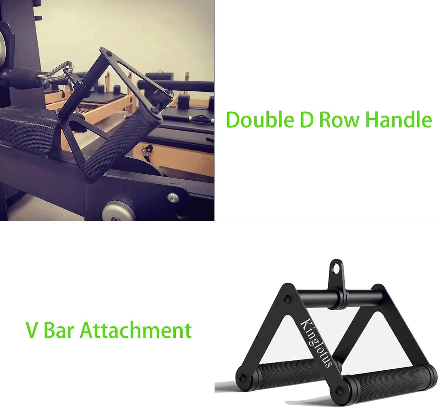 Home Gym Cable Attachment Set – 39in Lat Pulldown, D-Handles & Bars