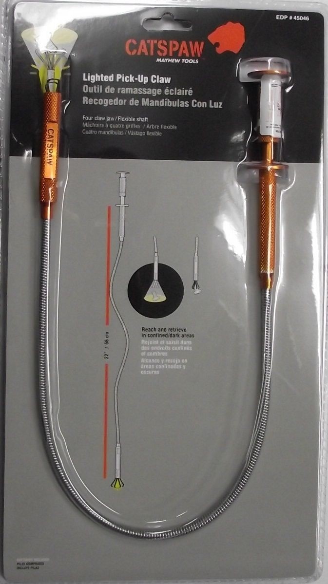 Mayhew Select Catspaw 45046 Lighted Claw Pick-Up Tool