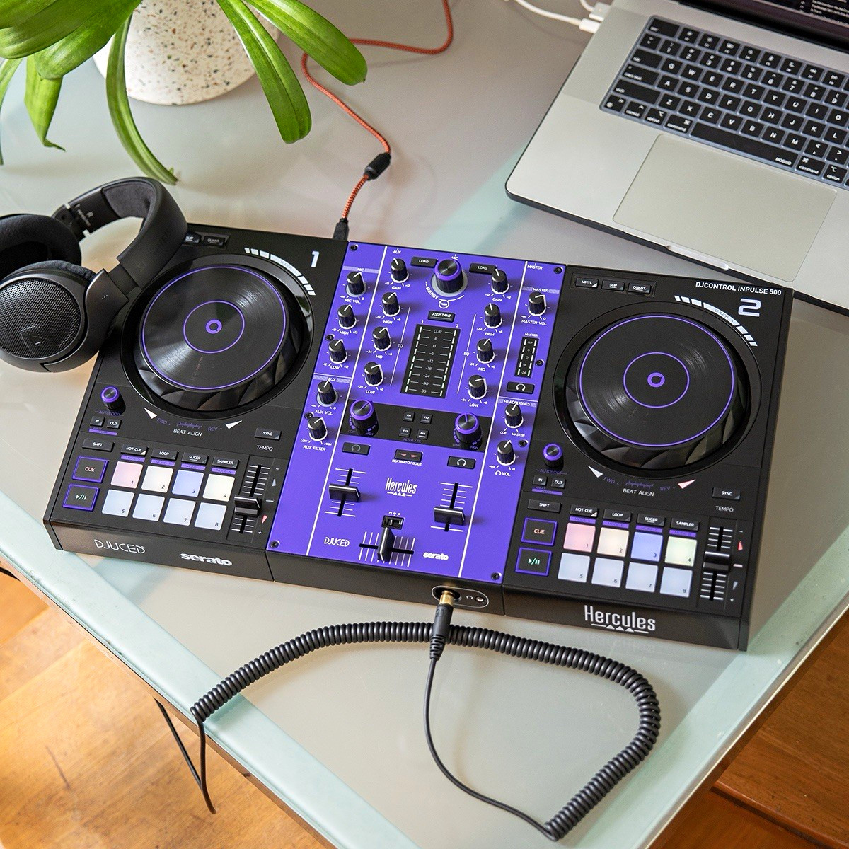 Hercules DJControl Inpulse 500 DJ Controller 2-Channel 16 Pads Pitch Filter