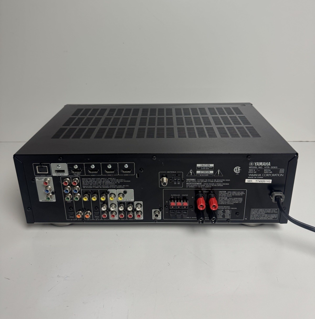 Yamaha HTR-3063 Natural Sound AV Receiver Excellent Condition