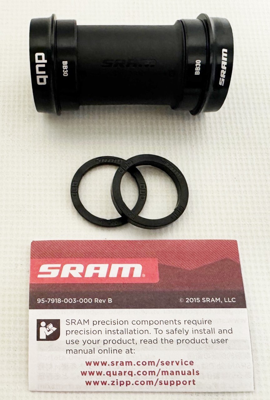 SRAM DUB Road-Wide BB30 Non-Threaded Bottom Bracket, 68mm, Road, Black
