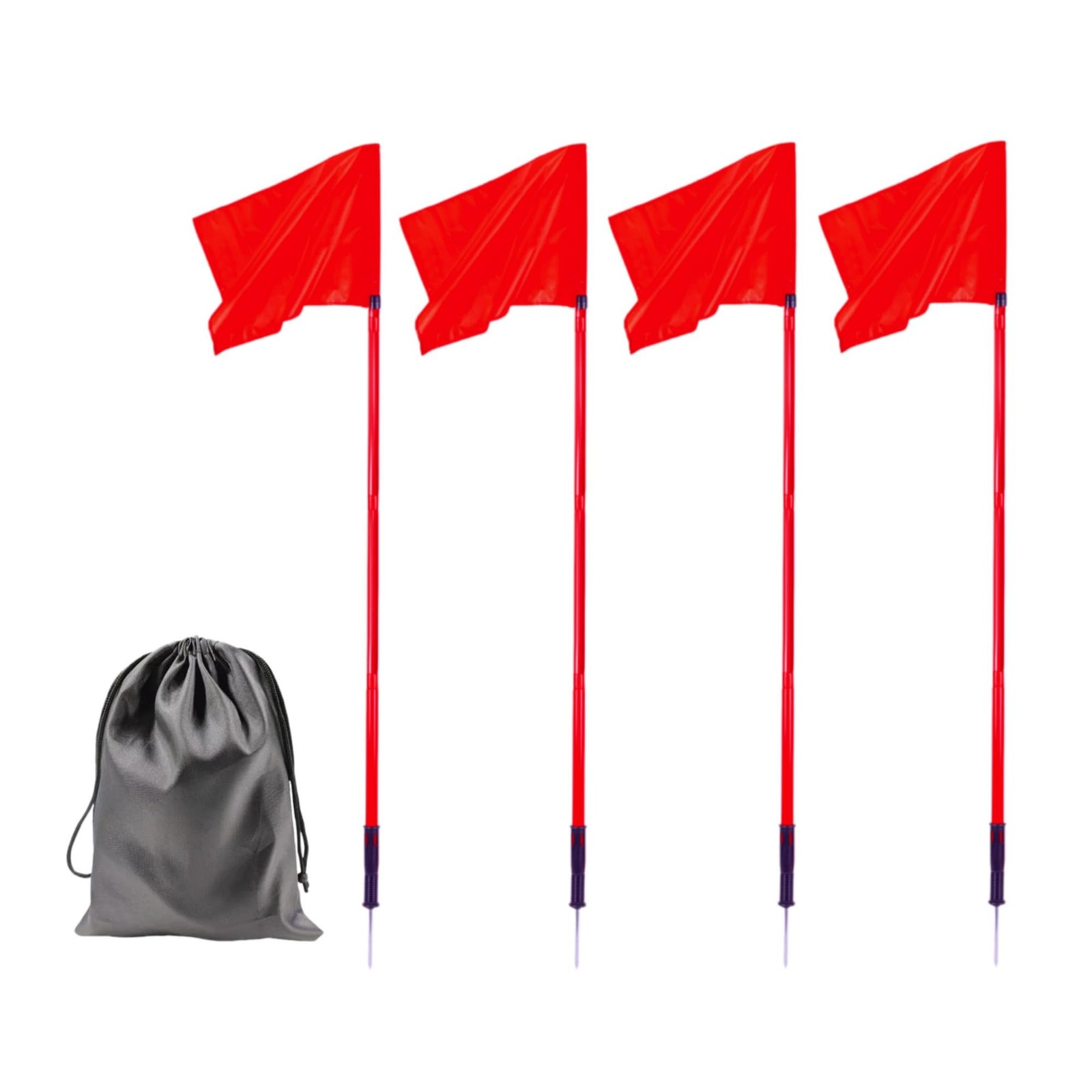 5FT Soccer Corner Flags for Soccer Field Set of 4,Soccer Flags Agility Poles ...