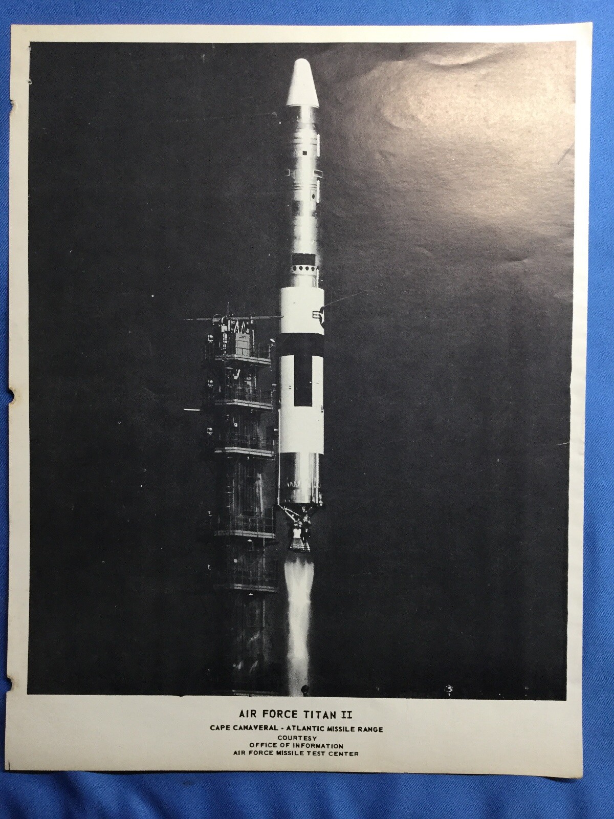 AIR FORCE TITAN II 2 Rocket Official Print Cape Canaveral Atlantic Missile Range