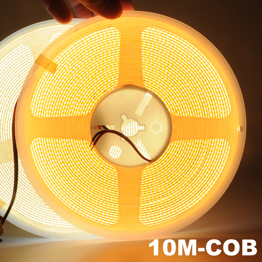 10M COB DC12V 24V Flexible COB LED Strip Light Warm Natural Cold White RA90