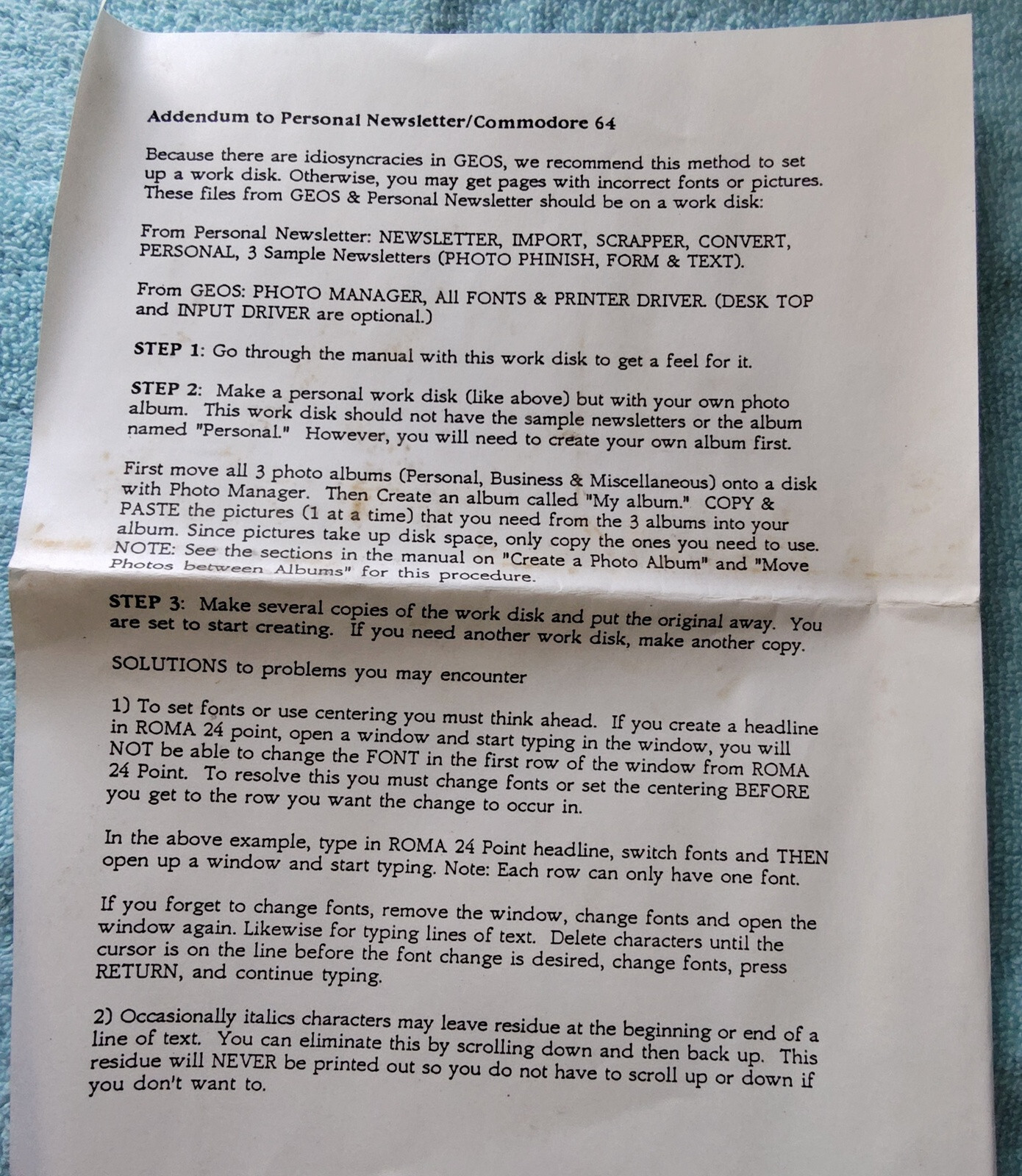 Softsync Personal Newsletter for Commodore 64 128 C64 5.25" Diskettes, Box 1987