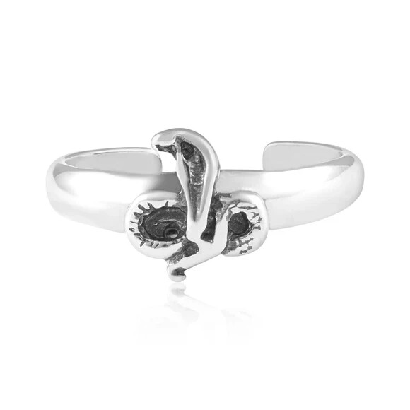 Snake cobra sterling silver toe rings