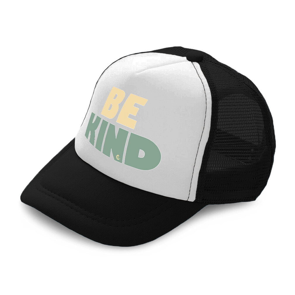 Kids Trucker Hat Be Kind A Polyester Boys Caps & Girls Caps Adjustable