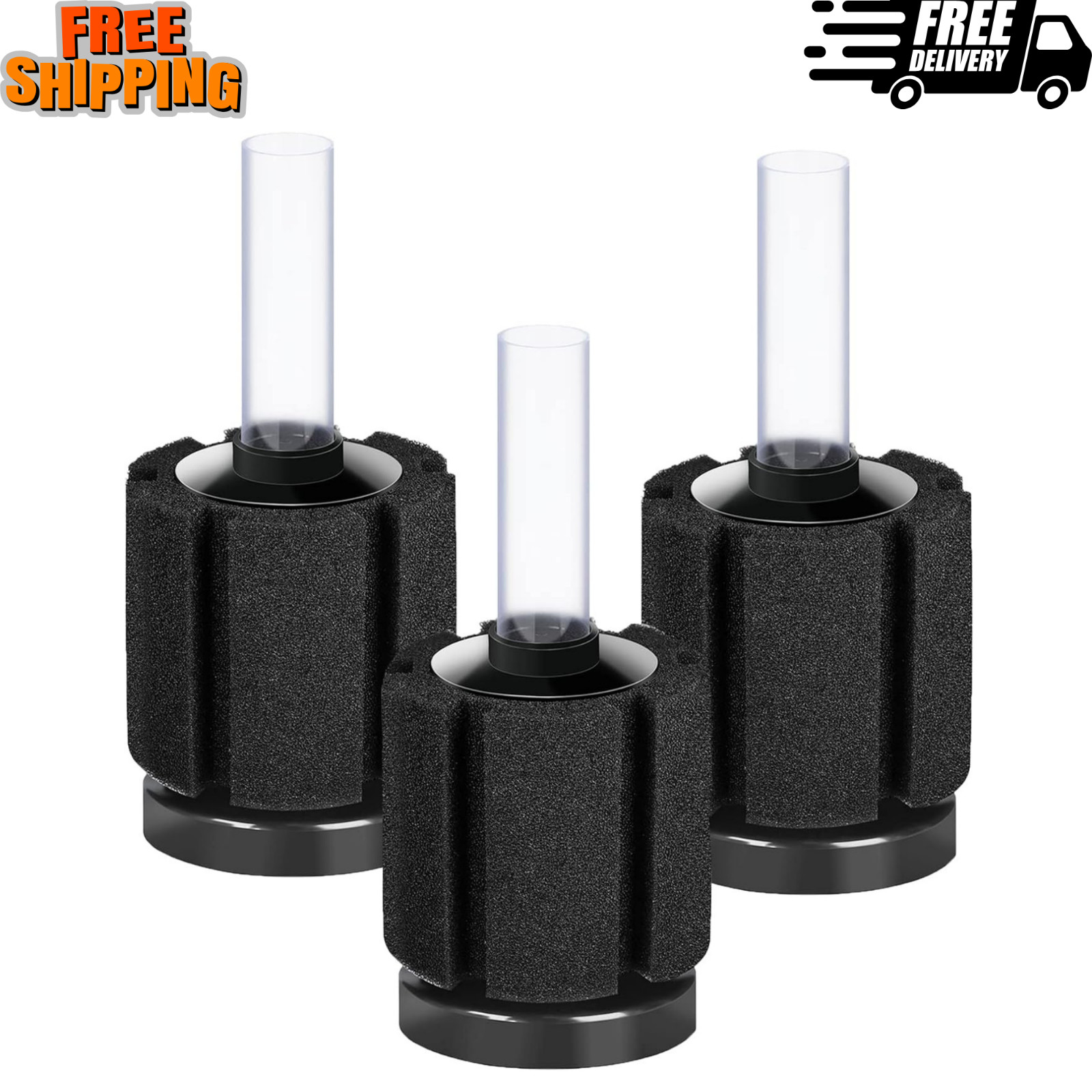 3 Pack Aquarium Bio Sponge Filter Breeding Fry Betta Shrimp Nano Fish Tank Small