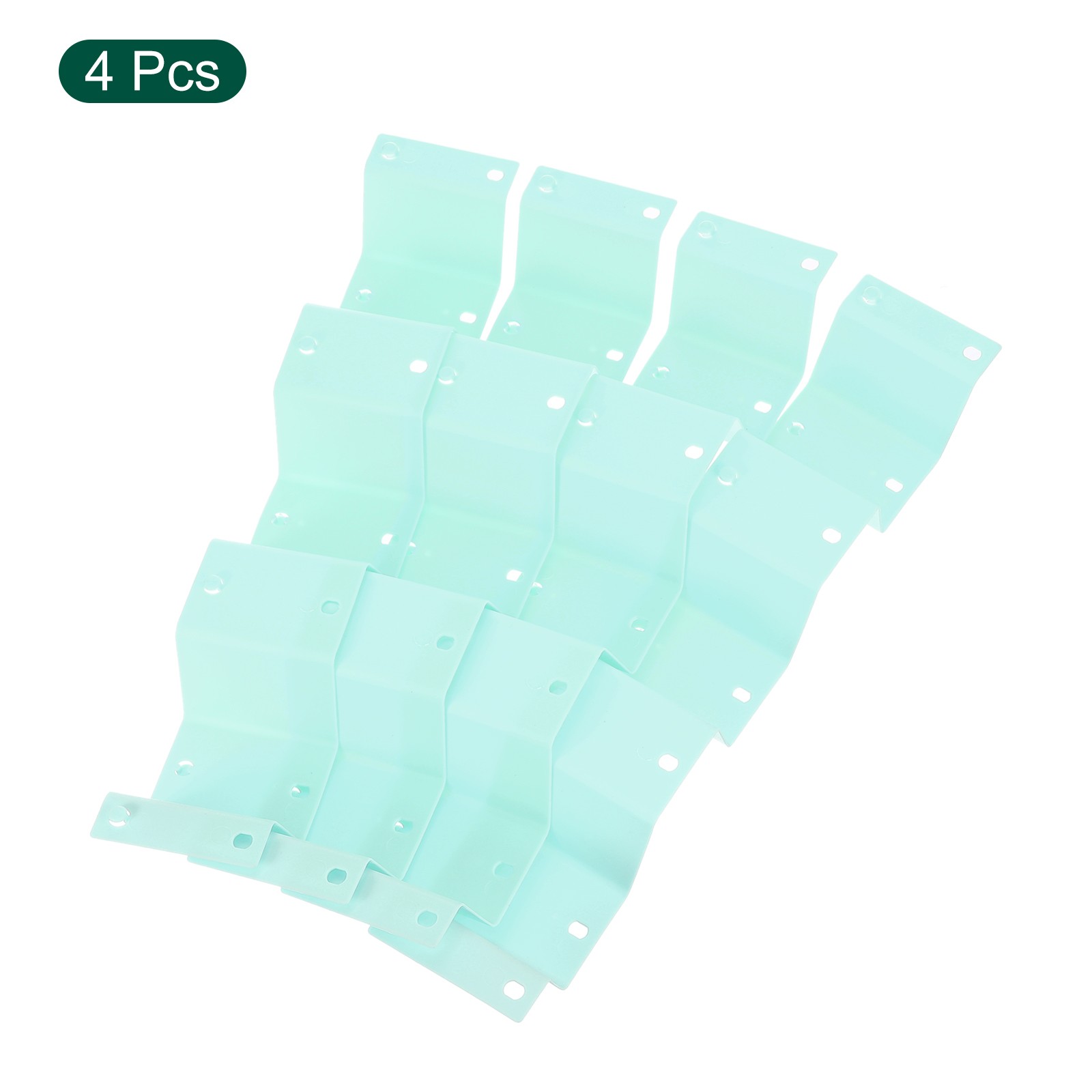 4Pcs Plastic Adjustable Separator Drawer Organizer Divider Blue