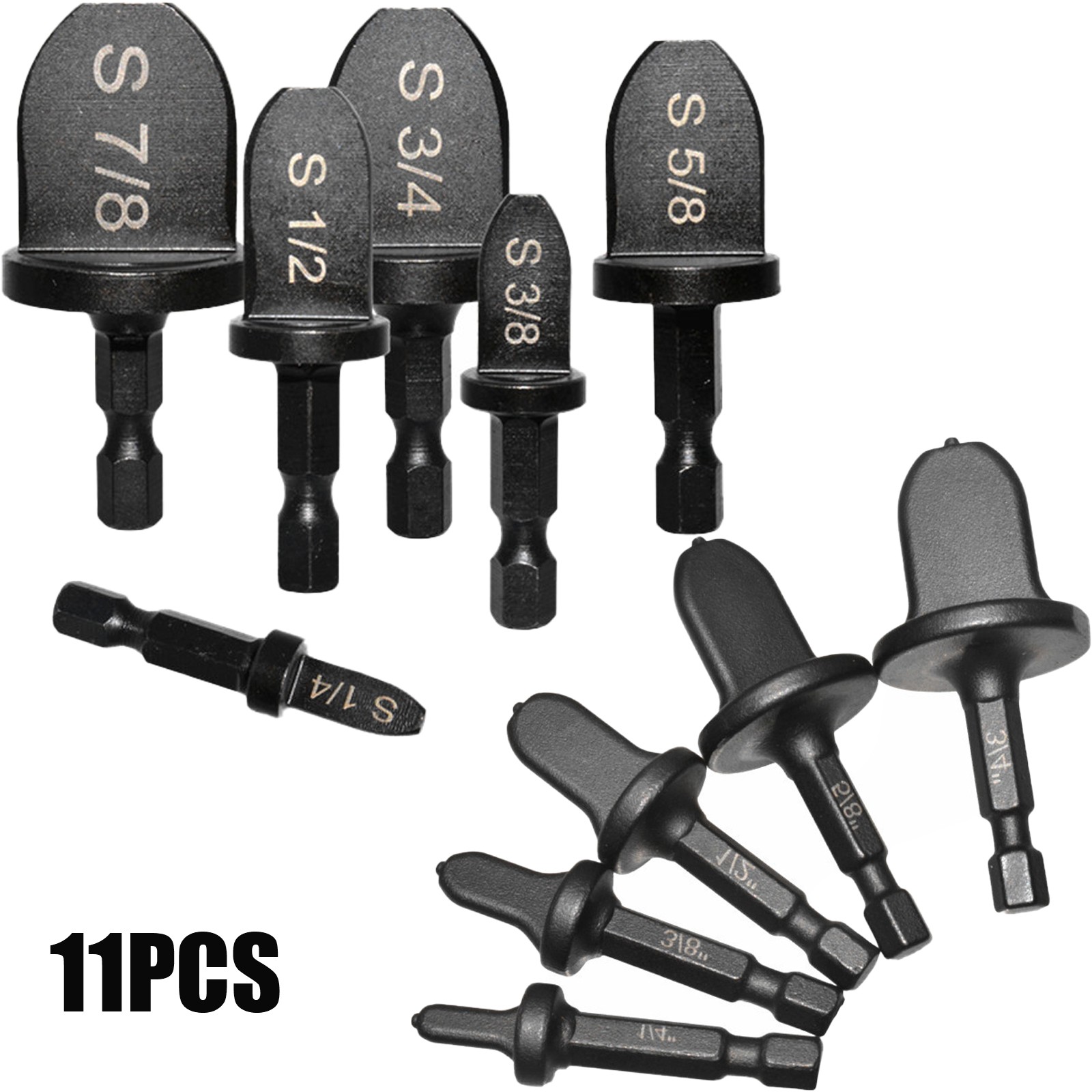 11x Swaging Tool Drill Bit Set Air Conditioner Copper Pipe Flaring Tube Expander