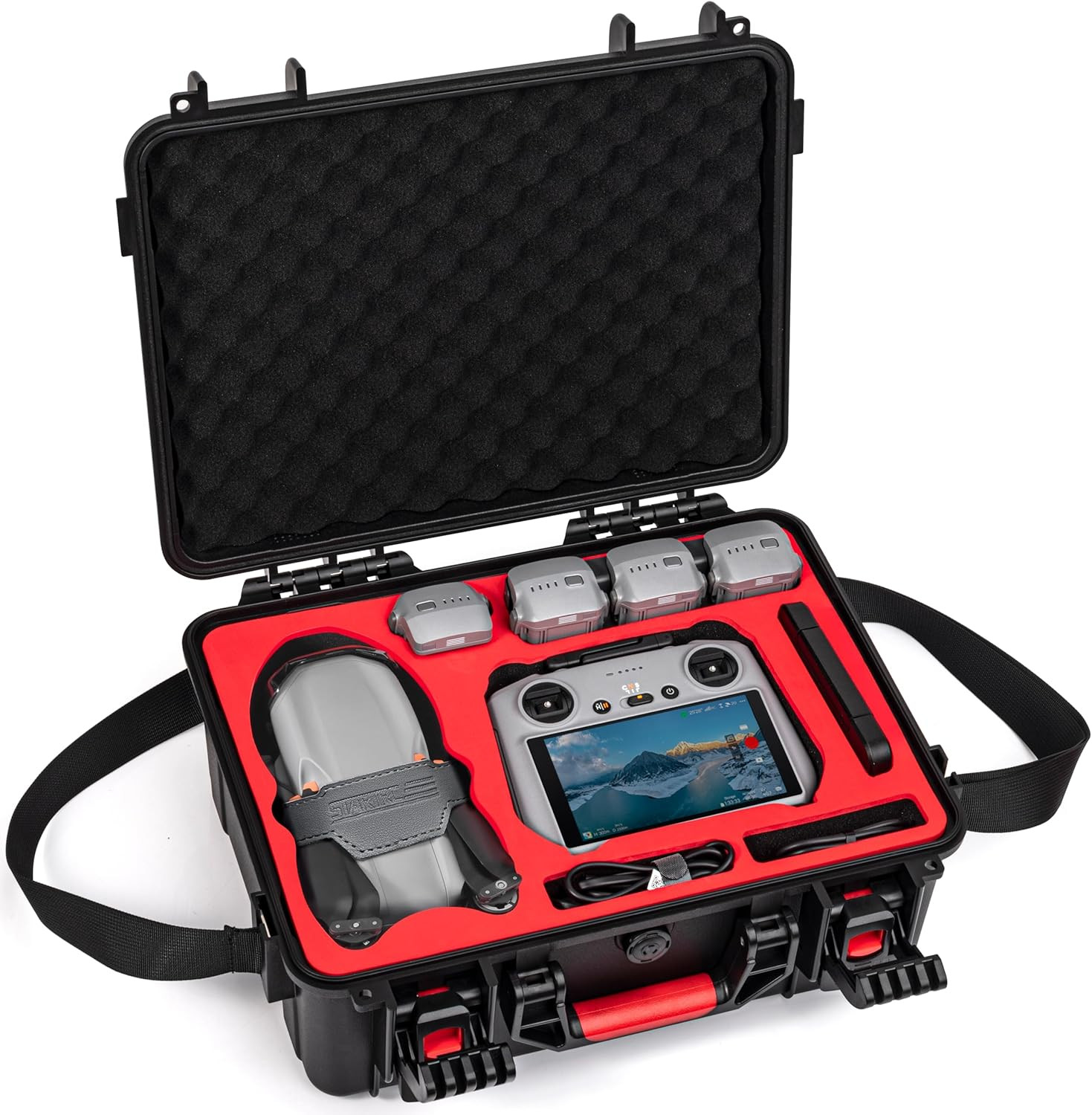 Air 3S Case, Waterproof Carrying Hard Case for DJI Fly More Combo, Compatible wi
