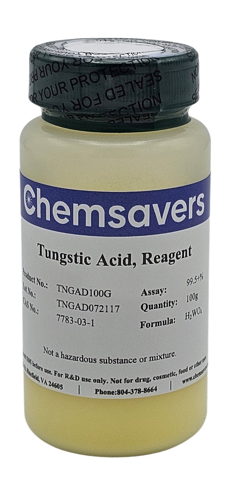 Tungstic Acid, Reagent, 99.5+%, 100g