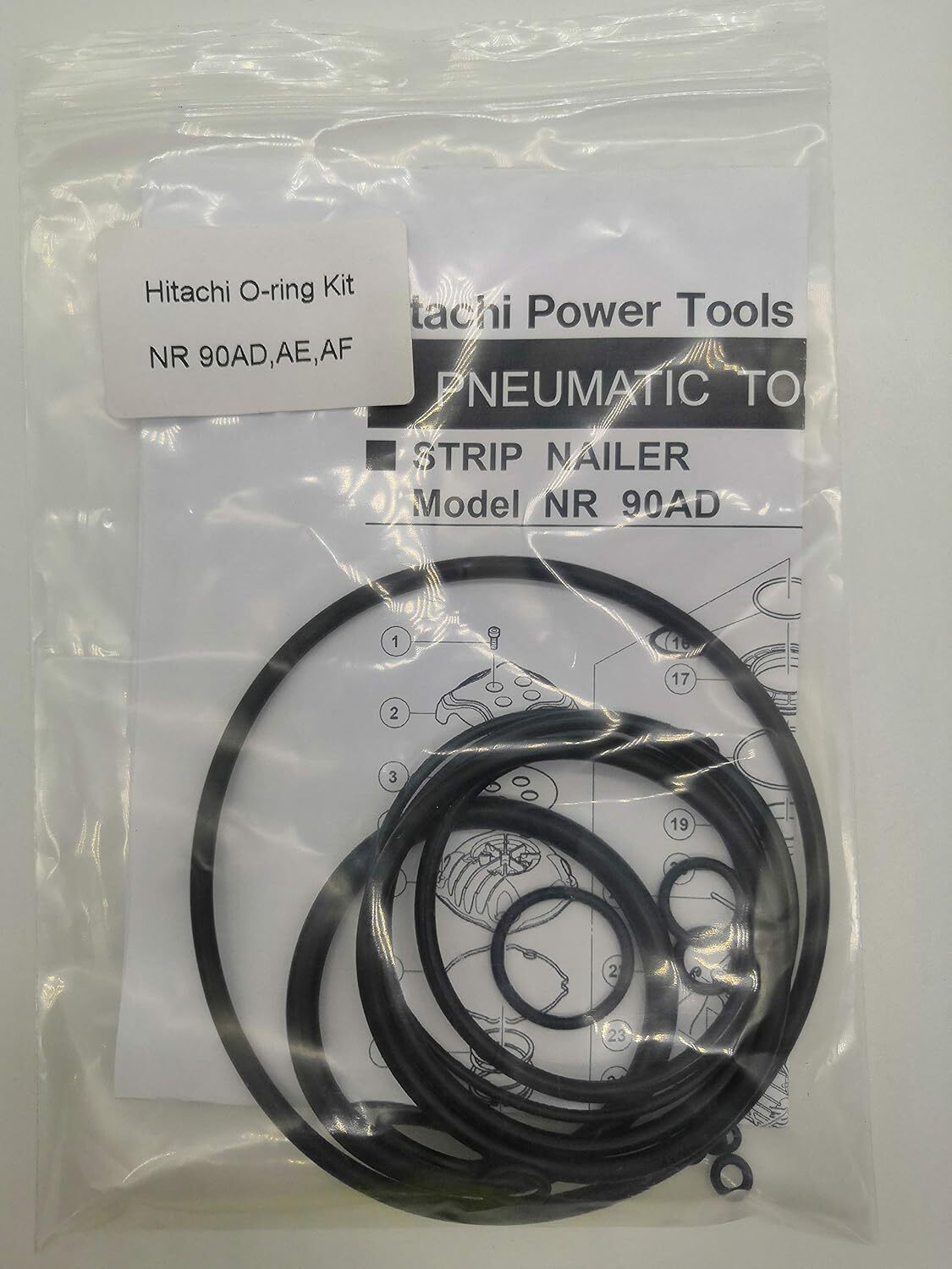 Hitachi Nr90ad Nr90ae Nr90af Framing Nailer O Ring Rebuild Kit Parts