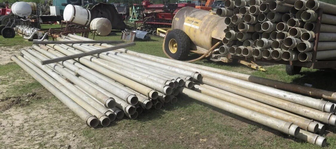 5” aluminum irrigation pipe rainbow twist lock priced per foot. 200’ minimum