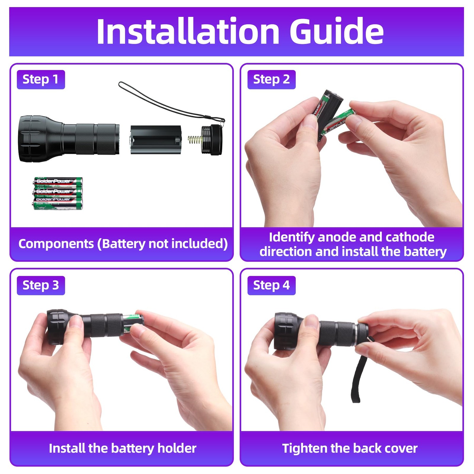 AC Leak Detector Kit with UV Light & Oil Dye Includes Protective Glasses