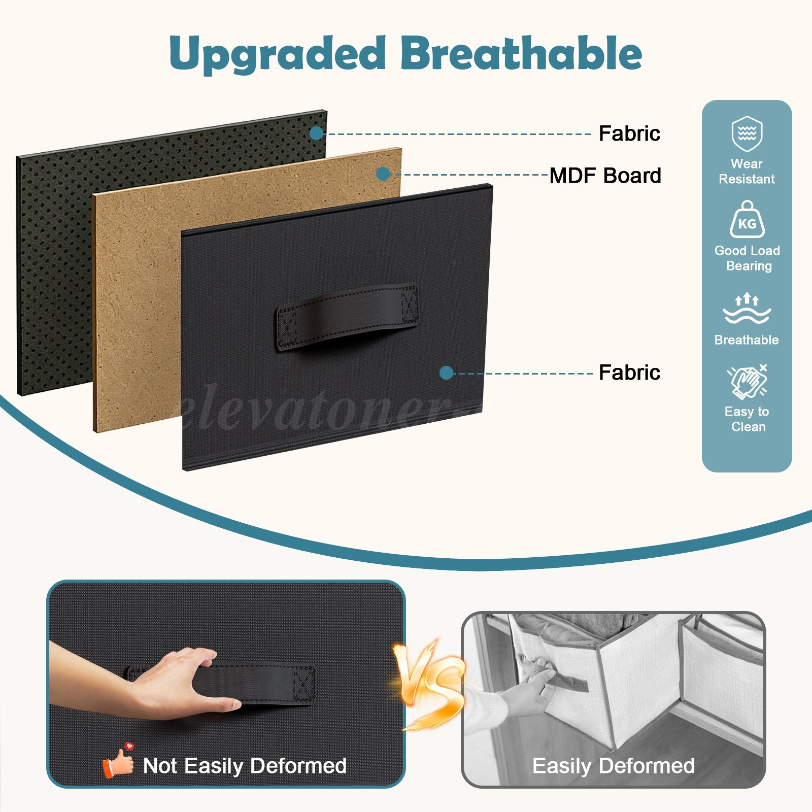Non-Woven Fabric Multi-Functional Storage Cabinet, Double Row 8-Drawer
