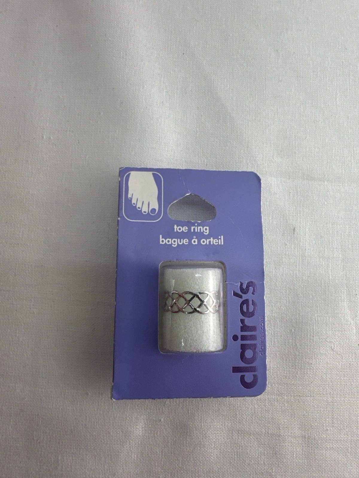 Claire’s Silver Tone Toe Ring Adjustable Celtic Knot Design