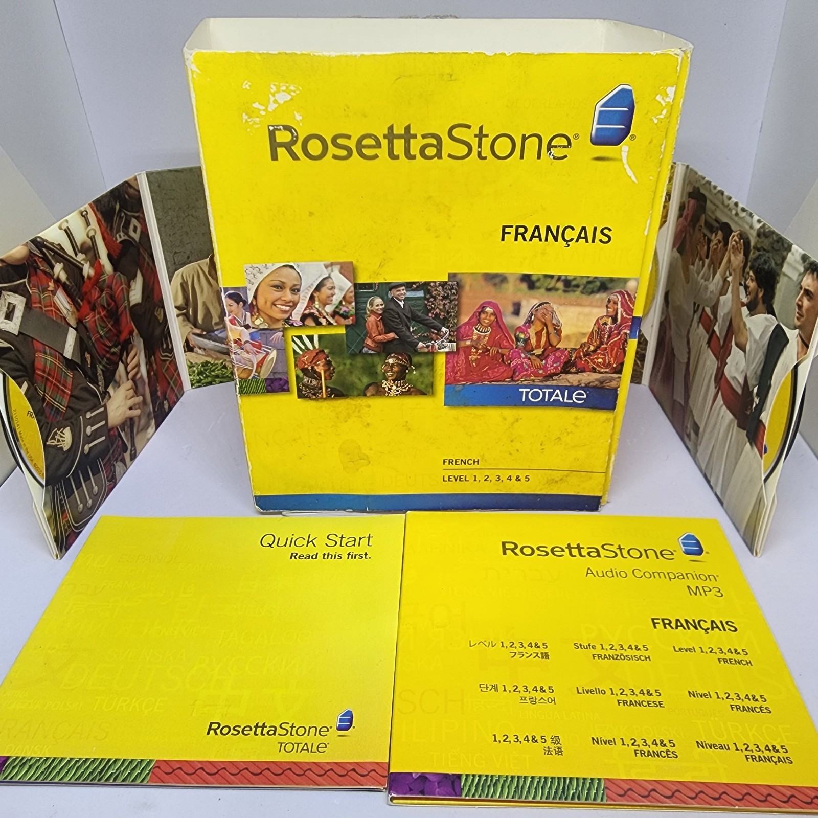 Rosetta Stone French Level 1-5 for PC, Mac Francais NO Headphones/Digital Code..