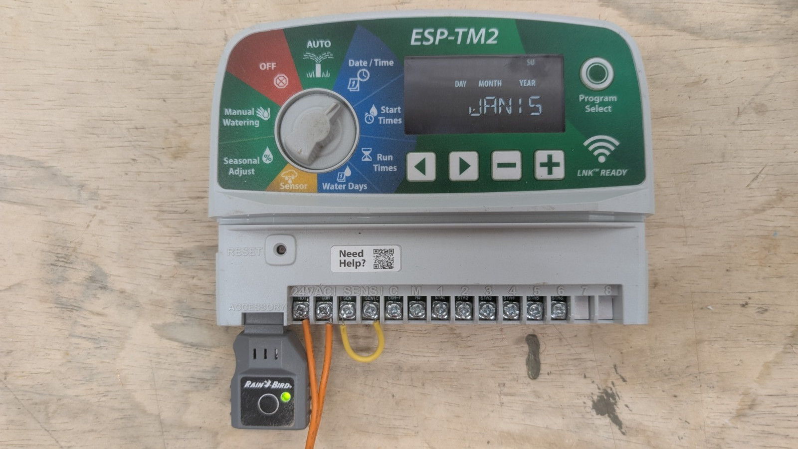 Rain Bird ESP-TM2 6-Station Faceplate Module Panel WITH LNK WiFi Module Bundle