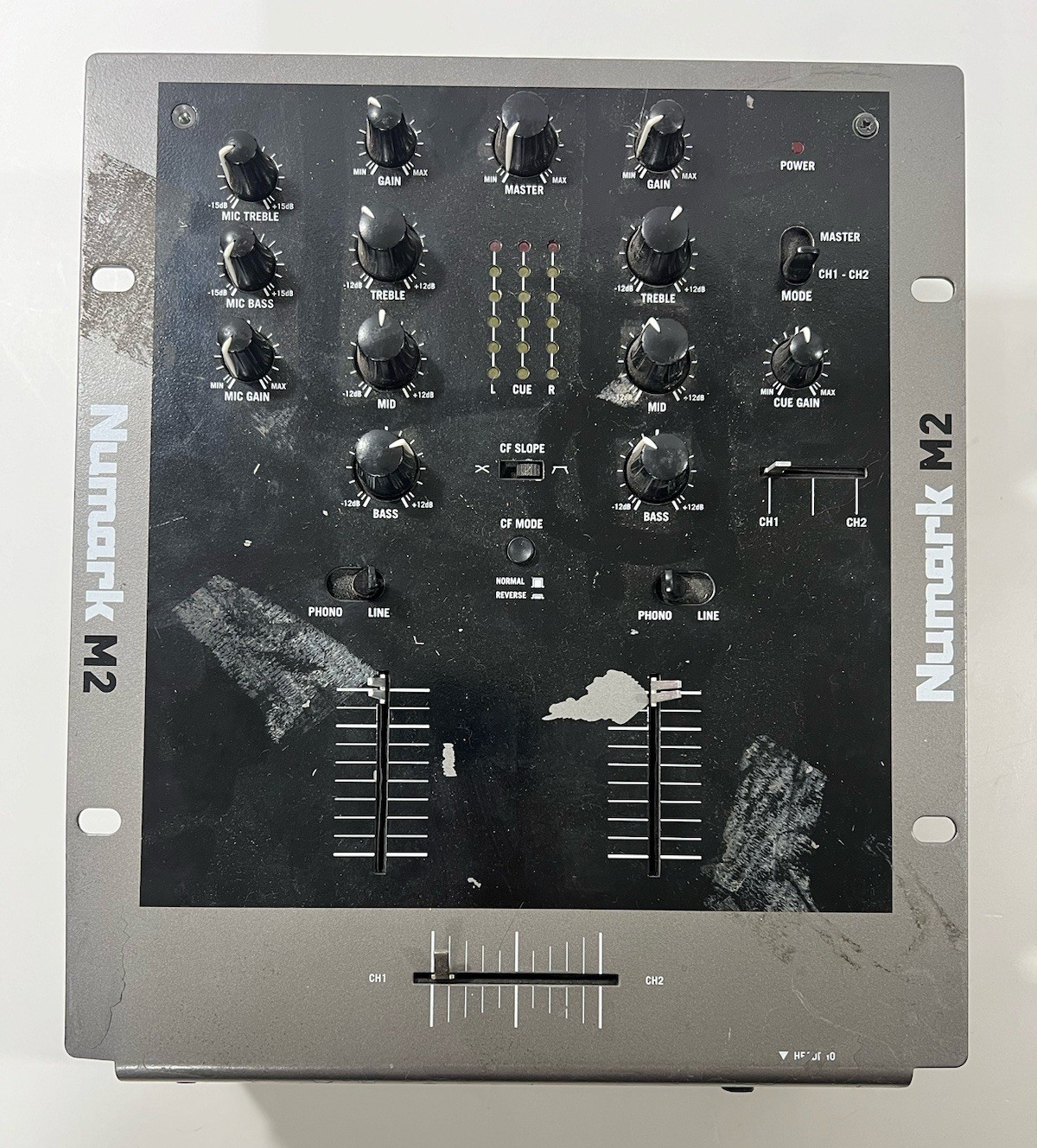 Numark M2 2 Channel Scratch Mixer Gray UNTESTED PARTS / REPAIR ONLY