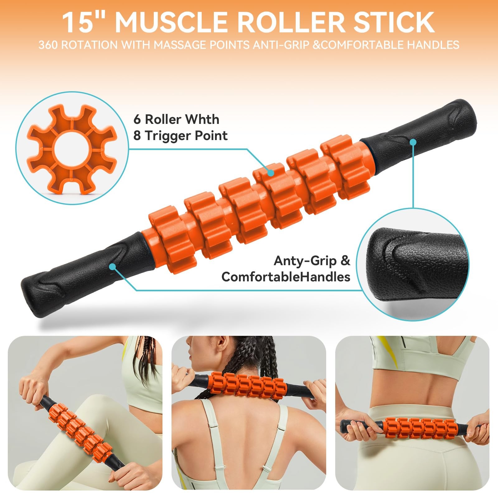 5 in 1 Foam Roller Set Trigger Point Exercise Foam Roller