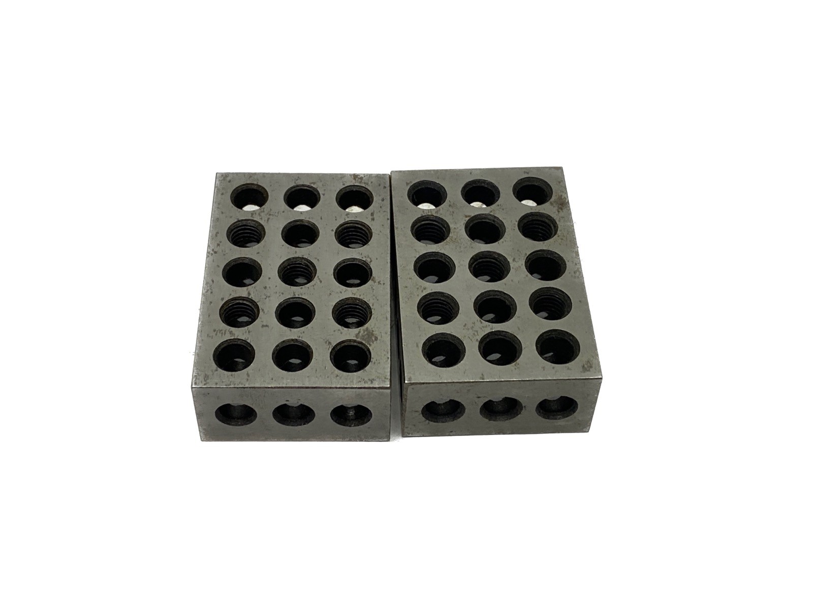 USED MHC Industrial Supply Matching Pair of 23 Hole 1-2-3 Blocks 06378012