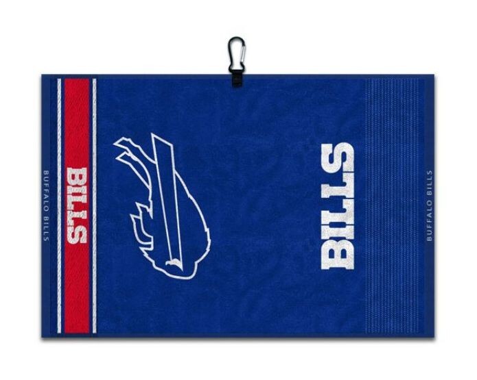 Buffalo Bills 16" x 24" Jacquard Towel w/Carabiner / Golf Bag Accessory