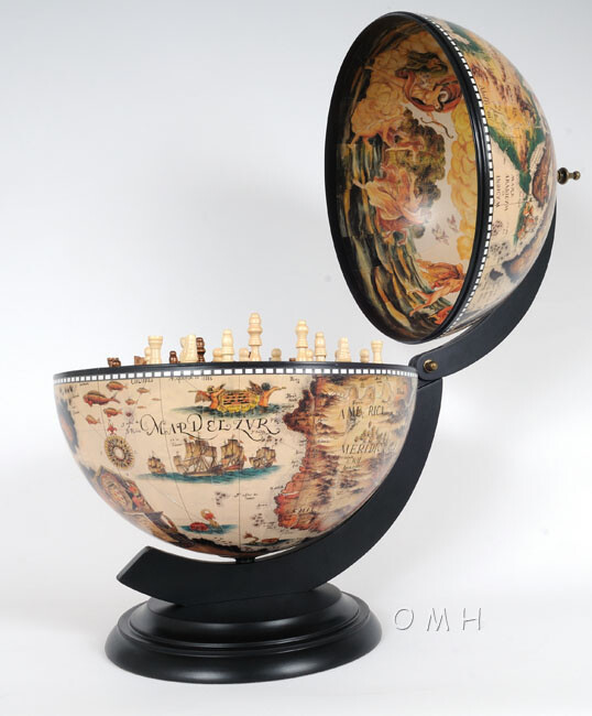 White Globe 13 inches with chess holder