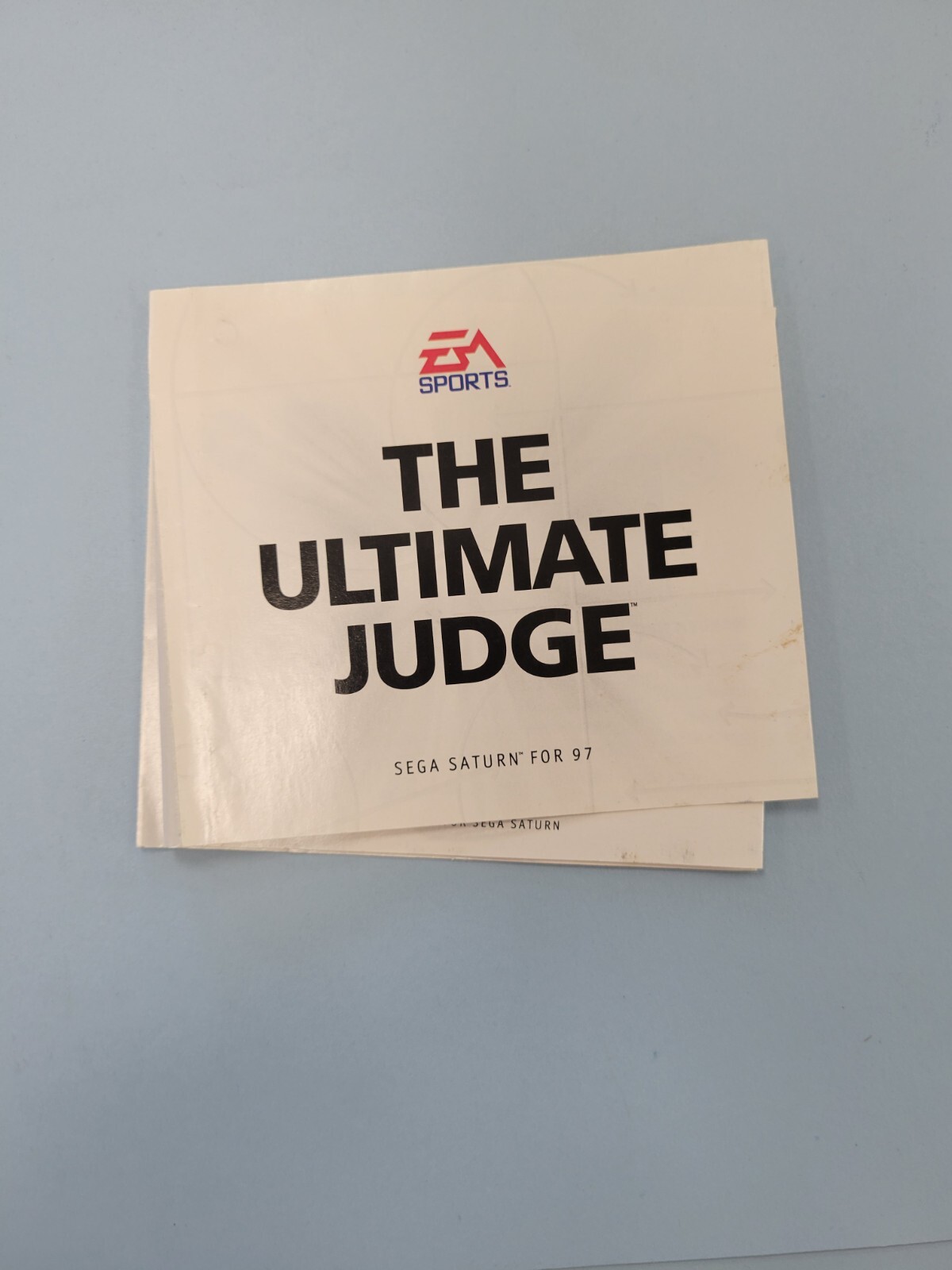 EA Sports The Ultimate Judge Manual Only! (Sega Saturn)