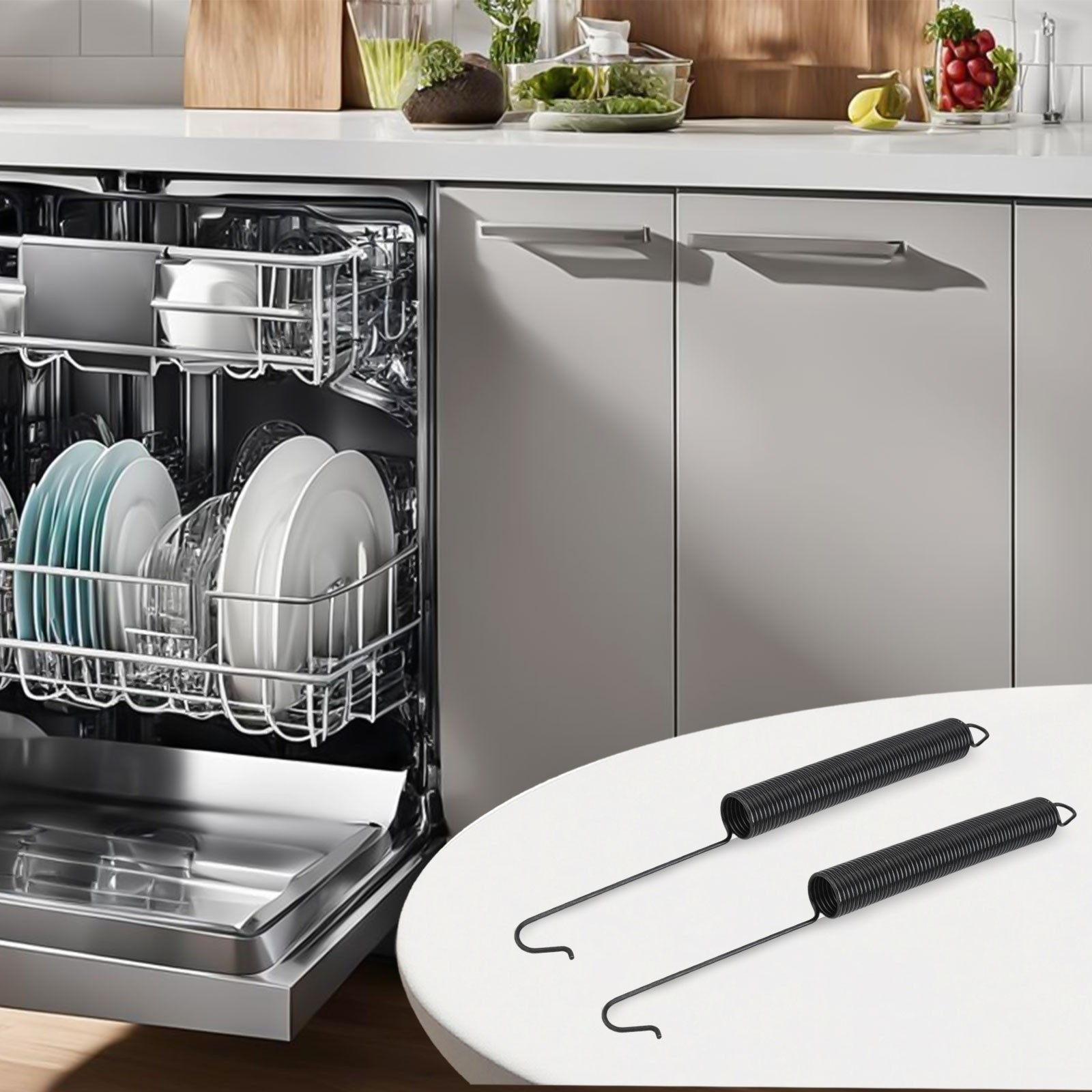 Long lasting and Reliable 2Pack Dishwasher Door Spring for Efficient