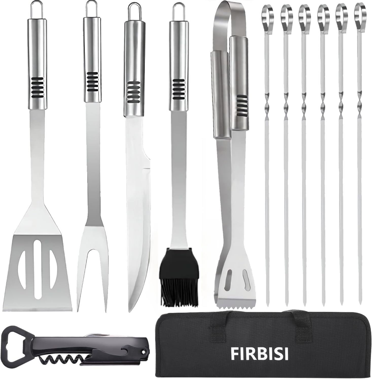 BBQ Grilling Tools Set,Stainless Steel Grilling Accessories Kit for Men Gift,13p
