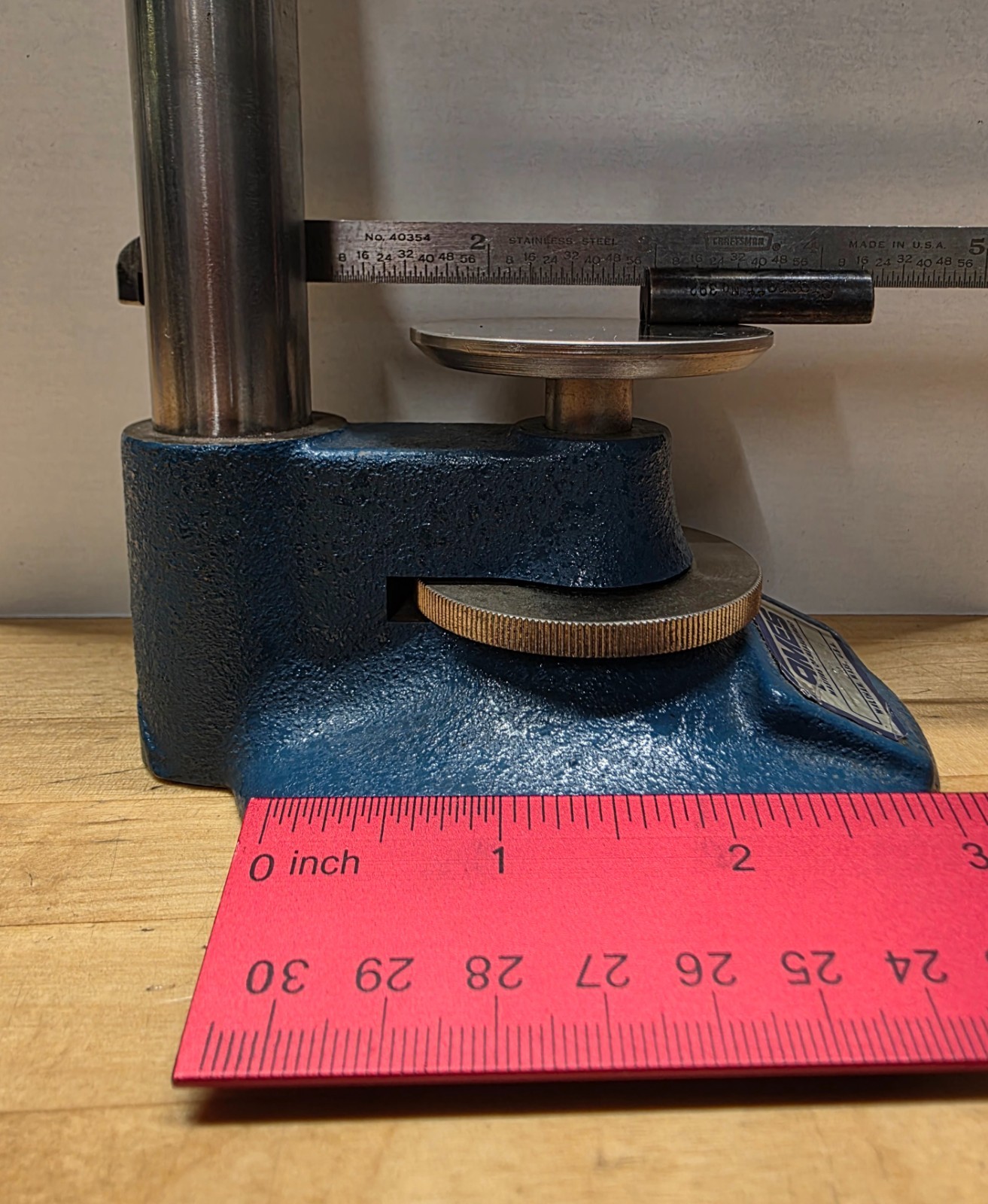 B.C. AMES Co., 3W Indicator Stand with fine adjust table.