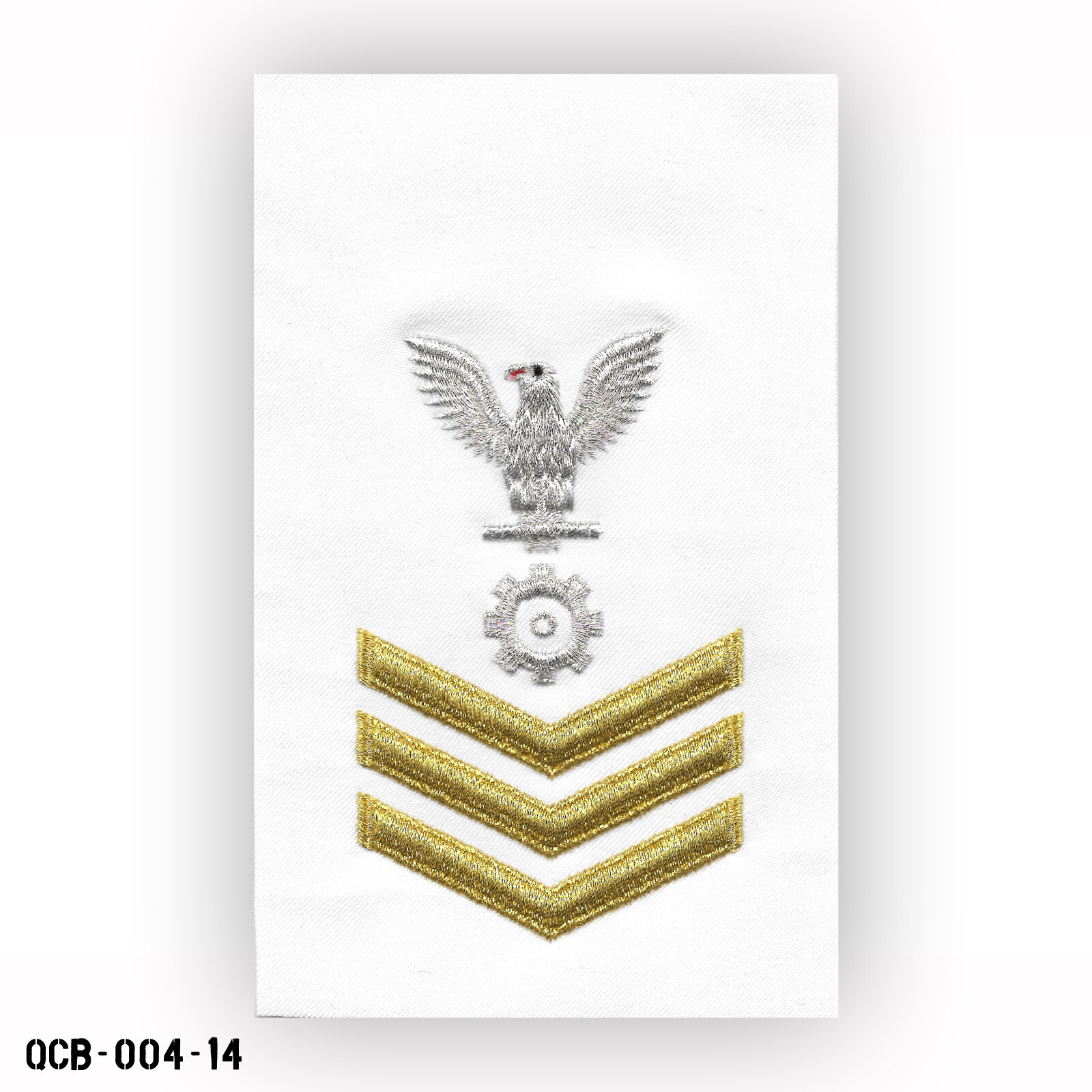 Engineman White Sleeve Patch ~ US Navy E-6 Petty Officer First Class ~ NEW