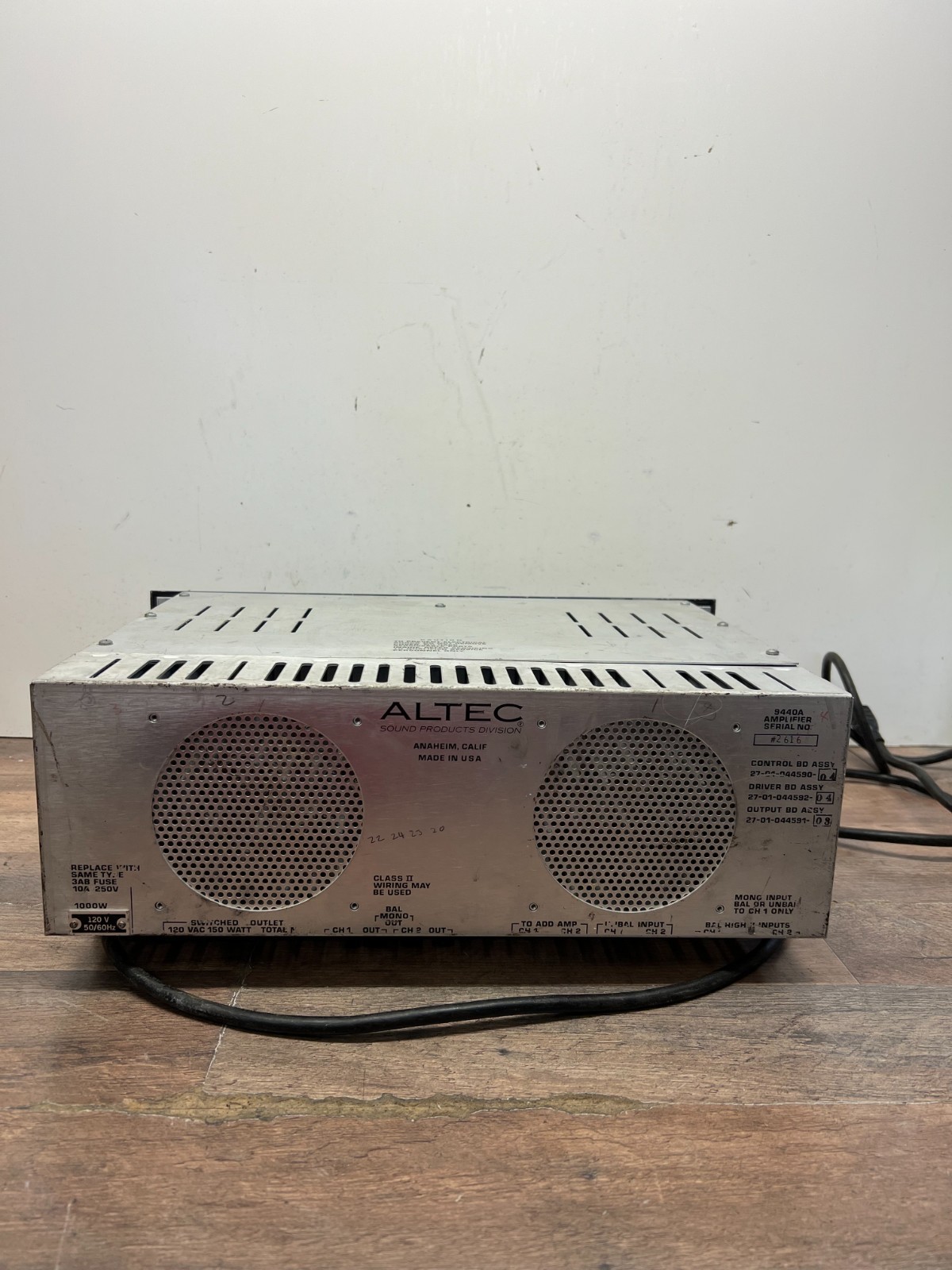 ALTEC 9440A Amplifier 800W