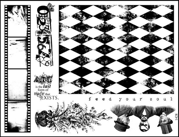 Unmounted Rubber Stamp Plate, Unmounted/Uncut Pink Rubber Stamps