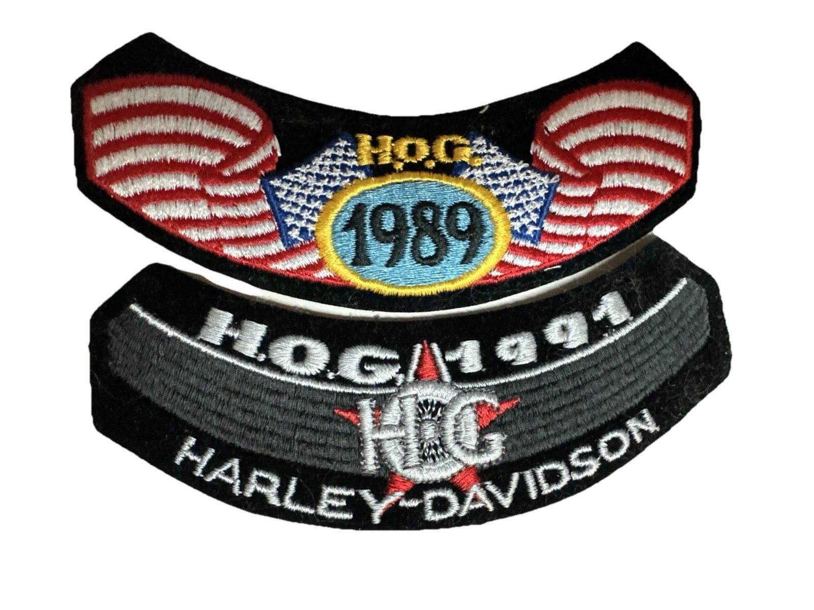 Harley-Davidson Vintage 4 Rocker Patches And 2 Pins Life Member '89 '91 '93