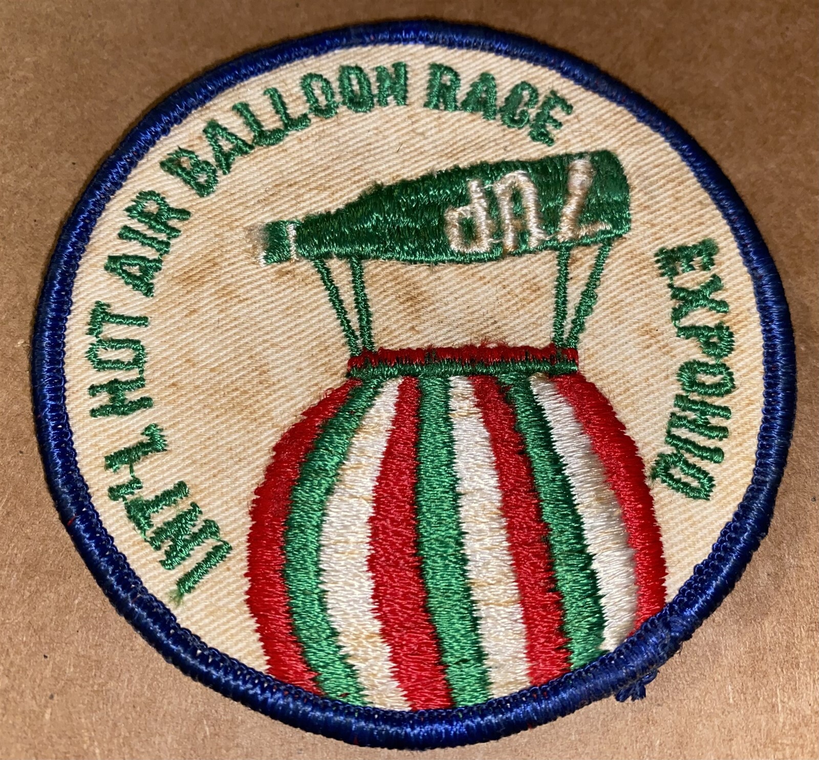 Vintage 7 UP Pop Expohio Int'l Hot Air Balloon Race Patch Don Piccard Balloonist