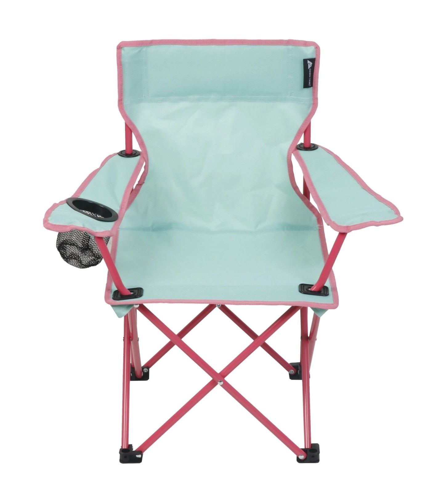 Ozark Trail Quad Camp Chair with Cupholder for Kids, Green