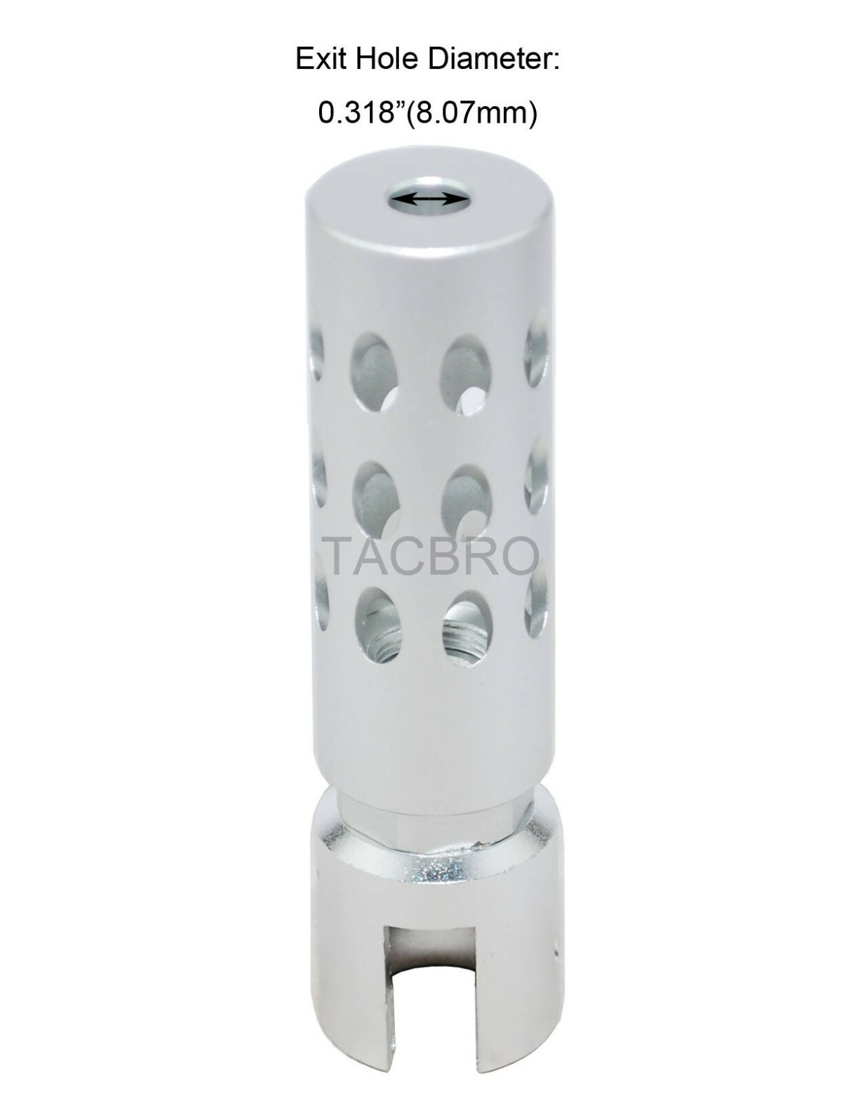Silver Ruger 1022 10/22 LR Muzzle Brake For .22 Non-Threaded 1022