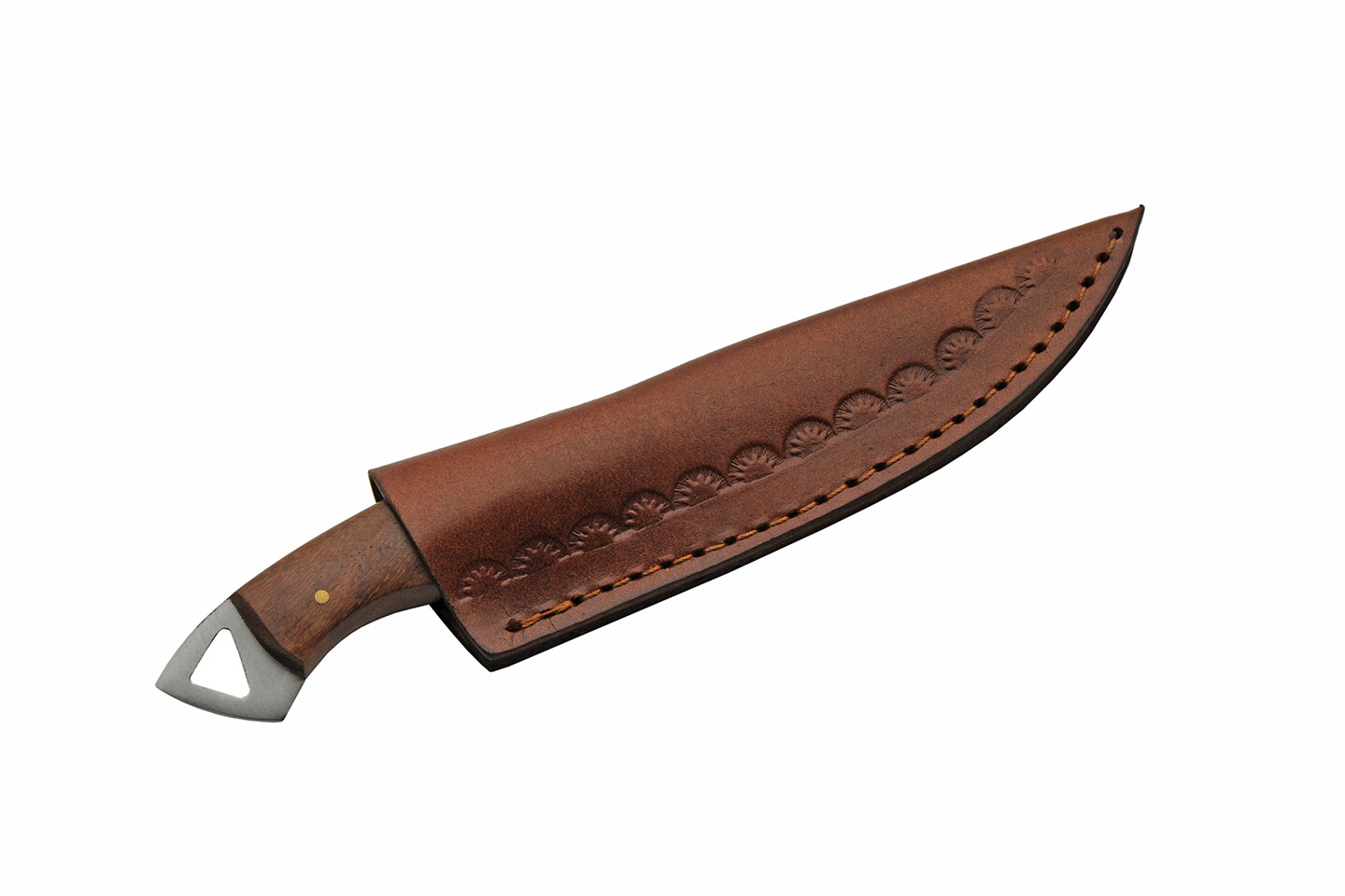 Fixed Blade Knife | 7" Overall Woodsman Trailing Sharp Blade Ergonomic Grip Camp