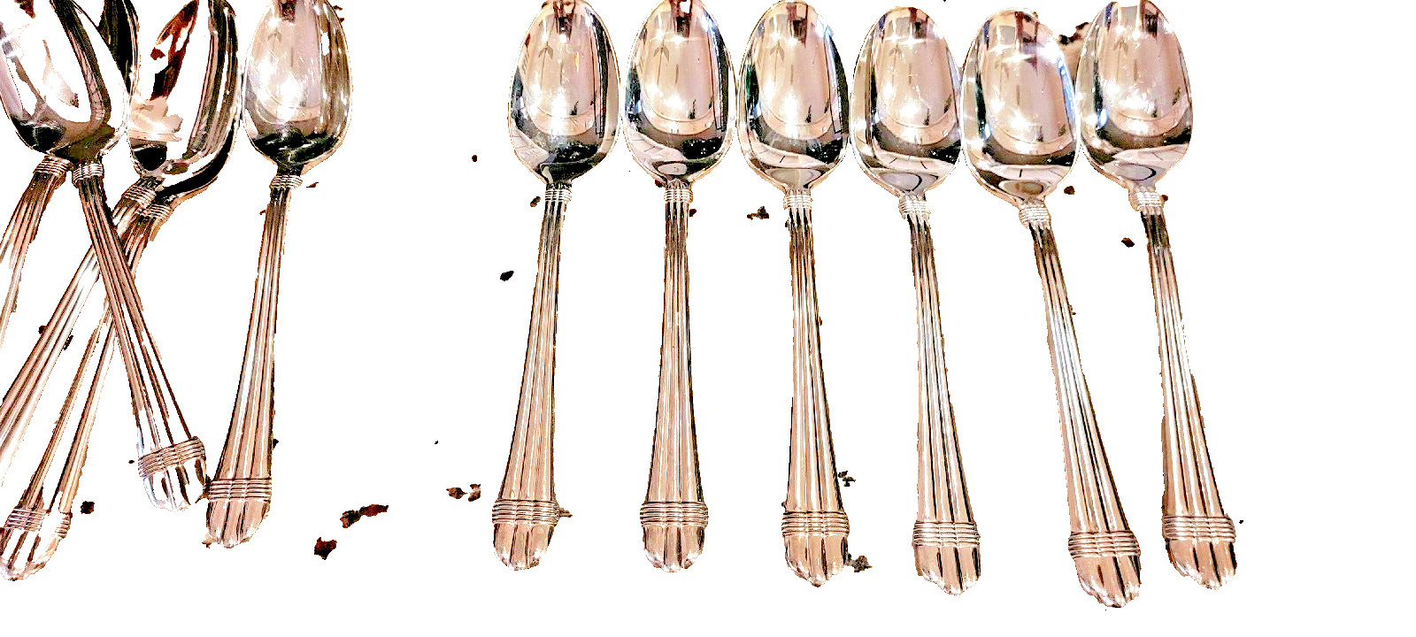 Set of 4 Odyssey  Oval Soup Spoons 7- 3/4" Hampton Stainless 18/10 China 2007