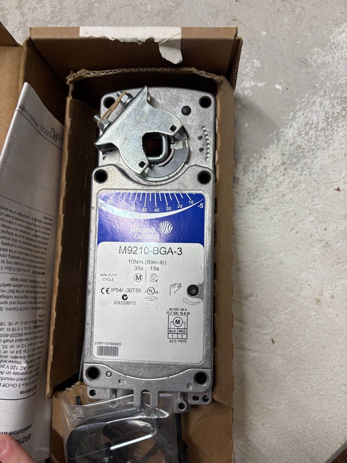 Johnson Controls M9210-BGA-3 Electric Actuator