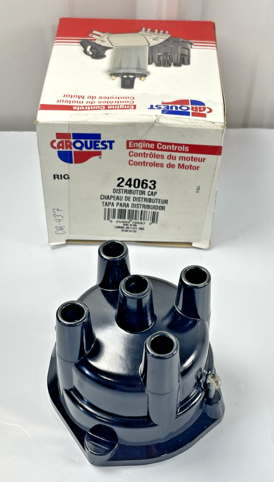 24063 Driveworks Distributor Cap replaces Standard # DR437