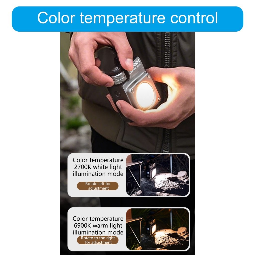 Portable LED Camping Light Rechargeable Magnetic Keychain Flashlight 3500LM